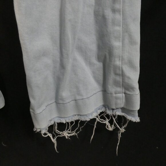 ZARA BASIC - Z1975 Denim | size 4 | Light Blue Flared Pants With Raw Hem - Picture 16 of 16